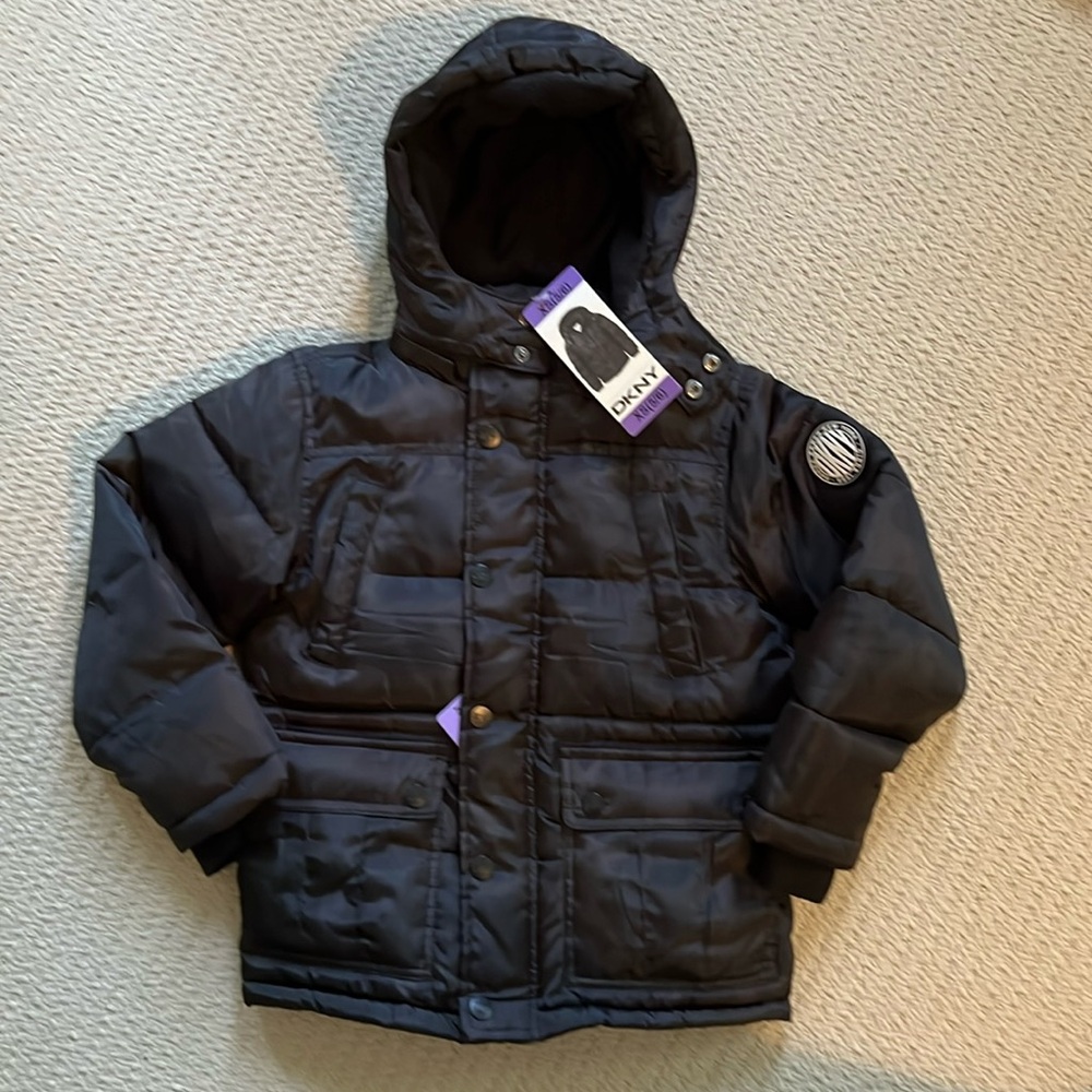 Kids DKNY winter jacket with hood
